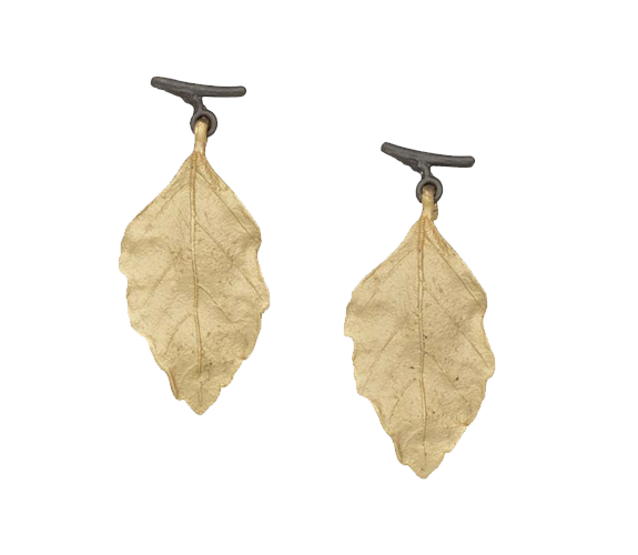 Autumn Post Earrings Bronze and Sterling Silver by Silver Seasons